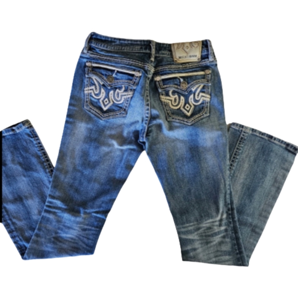 🌺MEK DNM Slim Boot Distressed Stone Washed Denim Jeans